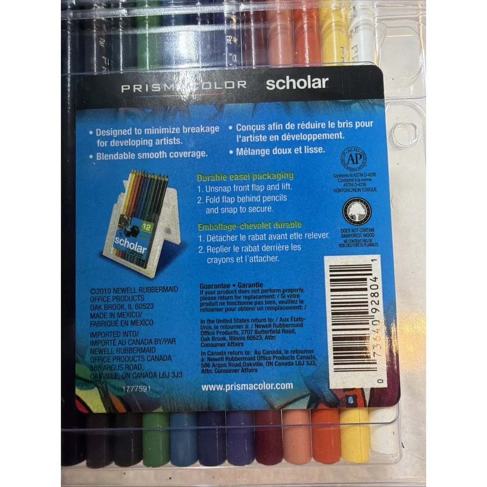 PRISMACOLOR 92804 Scholar Colored Pencils 12-Count Brand New